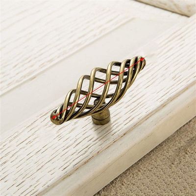 Geeyu Door Cabinet Handles, Hollow Out Birdcage Handles,Antique Bronze Cabinet Handles, Drawer Knobs,Wardrobe Door Pullers,Vintage Furniture Handle, Indoor Hardware (Color : 3101 Bronze)