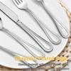 LIANYU Silverware Flatware Set for 10, 50-Piece Stainless Steel Cutlery Set with Pearled Edge, Fancy Eating Utensils Tableware Includes Knives Forks Spoons, Mirror Finished, Dishwasher Safe view 4
