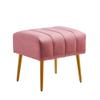 Ball & Cast Upholstered Velvet Ottoman,Footrest 18"W x 15.75"D x 17.5"H Rose,Golden Powder Coating Legs Set of 1 view 1