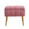 Ball & Cast Upholstered Velvet Ottoman,Footrest 18"W x 15.75"D x 17.5"H Rose,Golden Powder Coating Legs Set of 1 view 4