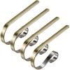 Edoneery Christmas Stocking Holders for Fireplace Mantle with Separate Double-Sided Tapes, 4 Pack Adjustable Non-Slip Metal Stocking Hangers for Mantel Xmas Party Decorations,Bronze view 1