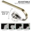 Edoneery Christmas Stocking Holders for Fireplace Mantle with Separate Double-Sided Tapes, 4 Pack Adjustable Non-Slip Metal Stocking Hangers for Mantel Xmas Party Decorations,Bronze view 2