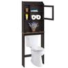 Henf Over The Toilet Storage Cabinet, Free Standing Bathroom Organizer Shelf Space Saver Toilet Storage Stands, Espresso view 4