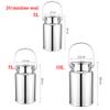 304 Stainless Steel Milk can Milk Bucket Wine Pail Bucket Tote Jug W/Sealed Lid Labor Saving Handle Stable Bottom for Milk and Wine Liquid Storage view 2