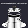 304 Stainless Steel Milk can Milk Bucket Wine Pail Bucket Tote Jug W/Sealed Lid Labor Saving Handle Stable Bottom for Milk and Wine Liquid Storage view 4