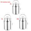304 Stainless Steel Milk can Milk Bucket Wine Pail Bucket Tote Jug W/Sealed Lid Labor Saving Handle Stable Bottom for Milk and Wine Liquid Storage view 2