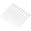 AAProTools 10PK Spatula Spoons, 7" - Stainless Steel, Polished - One 0.3" Flat End, One 0.5" Scoop End view 1