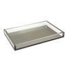 Tizo Design Elegant Lucite Tray, 12" x 8" Acrylic, Multiple Colors Available (Silver) view 1