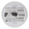 Northlight Round Wall Collage with 9-Picture Slots - for 3.5" X 5" Photos - 20.75"- White view 1