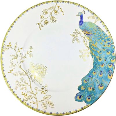 222 Fifth Peacock Garden Porcelain Dinnerware Collection Dinner Plate | 1 Replacement Piece