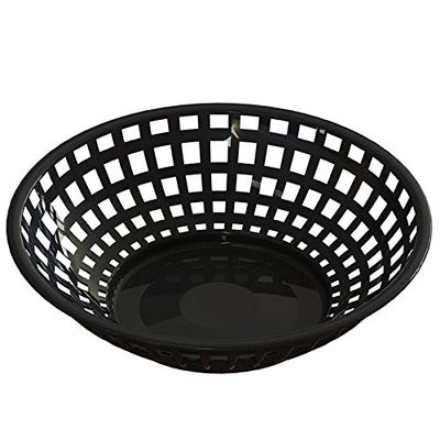 Round Food Serving Baskets 36-Pack (Black)