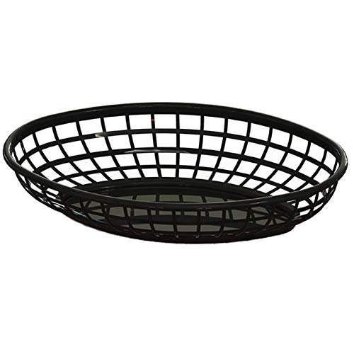 Oval Food Serving Baskets 36-Pack (Black)