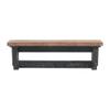 Adam 42 in. Wood Coat Hook with Shelf - Rustic Industrial Entryway Storage Rack, Natural Finish, Includes Five Black Steel Double Hooks, Easy Wall Mount with French Cleat, Pairs with Matching Bench view 1