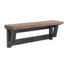 Adam 42 in. Wood Coat Hook with Shelf - Rustic Industrial Entryway Storage Rack, Natural Finish, Includes Five Black Steel Double Hooks, Easy Wall Mount with French Cleat, Pairs with Matching Bench view 3