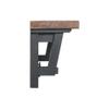 Adam 42 in. Wood Coat Hook with Shelf - Rustic Industrial Entryway Storage Rack, Natural Finish, Includes Five Black Steel Double Hooks, Easy Wall Mount with French Cleat, Pairs with Matching Bench view 4