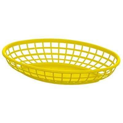 NSF Certified Oval Food Serving Baskets 36-Pack (Yellow)