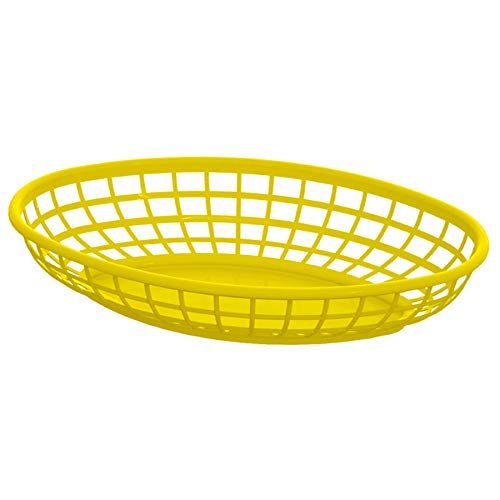 NSF Certified Oval Food Serving Baskets 36-Pack (Yellow)