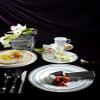 Round White Plastic Plates with Silver Trim Combo - 7" and 10" | Caterer Collection | Pack of 50 view 2