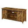 Convenience Concepts Blake Barn Door TV Stand with Shelves and Sliding Cabinets for TVs up to 60 Inches, Barnwood view 1