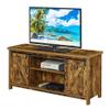 Convenience Concepts Blake Barn Door TV Stand with Shelves and Sliding Cabinets for TVs up to 60 Inches, Barnwood view 2