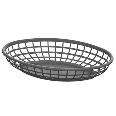 NSF Certified Oval Food Serving Baskets 36-Pack (Gray)