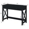Convenience Concepts Oxford Desk with Charging Station, 42", Black view 3