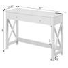 Convenience Concepts Oxford Desk with Charging Station, 42", White view 3