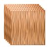 FASDE Dunes Vertical Decorative Vinyl 2ft x 2ft Glue Up Ceiling Panel in Polished Copper (5 Pack) view 1