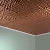 FASDE Dunes Vertical Decorative Vinyl 2ft x 2ft Glue Up Ceiling Panel in Polished Copper (5 Pack) view 2