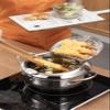 Japanese-Style Tempura Deep Fryer Pot with Thermometer, Lid and Oil Drip Drainer Rack. Non-Stick Stainless Steel for Home Cooking. 18/8 Stainless Steel 24CM (9.5), 3.4L capacity. view 4