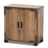 Baxton Studio Cyrille Finished Wood 2-Door Shoe Cabinet view 1