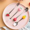 Hemoton Sturdy Stainless Silverware Set 4pcs Fruit Shape Fork Spoon Ideal for Kitchen Dining view 4