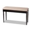 Baxton Studio Upholstered and Brown Finished Wood Dining Bench view 1