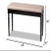 Baxton Studio Upholstered and Brown Finished Wood Dining Bench view 2
