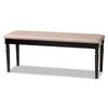 Baxton Studio Upholstered and Brown Finished Wood Dining Bench view 3