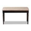 Baxton Studio Upholstered and Brown Finished Wood Dining Bench view 4