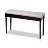 Baxton Studio Giovanni Modern and Contemporary Grey Fabric Upholstered and Dark Brown Finished Wood Dining Bench view 1