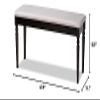 Baxton Studio Giovanni Modern and Contemporary Grey Fabric Upholstered and Dark Brown Finished Wood Dining Bench view 2