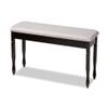 Baxton Studio Grey Upholstered and Brown Finished Wood Dining Bench view 1