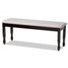 Baxton Studio Grey Upholstered and Brown Finished Wood Dining Bench view 3