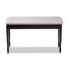 Baxton Studio Grey Upholstered and Brown Finished Wood Dining Bench view 4