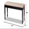 Baxton Studio Corey Modern and Contemporary Sand Fabric Upholstered and Dark Brown Finished Wood Dining Bench view 2