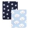 Hudson Baby Unisex Baby Silky Plush and Coral Fleece Blanket, Cloud, 30x36 inches view 1