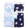 Hudson Baby Unisex Baby Silky Plush and Coral Fleece Blanket, Cloud, 30x36 inches view 2