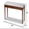 Baxton Studio Grey Upholstered and Walnut Brown Finished Wood Dining Bench view 2