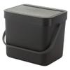 Cabilock Modern Wall-Mounted Trash Can Collapsible Design Portable Plastic Bin Black Ideal for Kitchen Home view 1