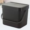 Cabilock Modern Wall-Mounted Trash Can Collapsible Design Portable Plastic Bin Black Ideal for Kitchen Home view 3