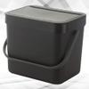Cabilock Modern Wall-Mounted Trash Can Collapsible Design Portable Plastic Bin Black Ideal for Kitchen Home view 4