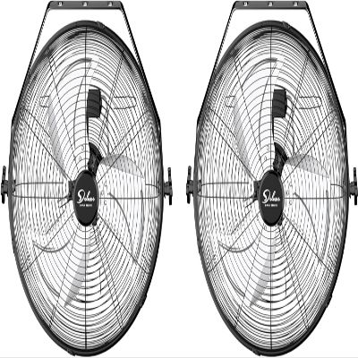 Simple Deluxe 20 Inch High Velocity 3 Speed, Black Wall-Mount Fan for Warehouse, Greenhouse, Workshop, Patio, Factory and Basement