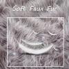 Wahson Faux Fur Ottoman Bench with Gold Legs Bed End Stool Window Seat,Footstool for Bedroom/Living Room/Hallway (Grey, Length-90 CM) view 4